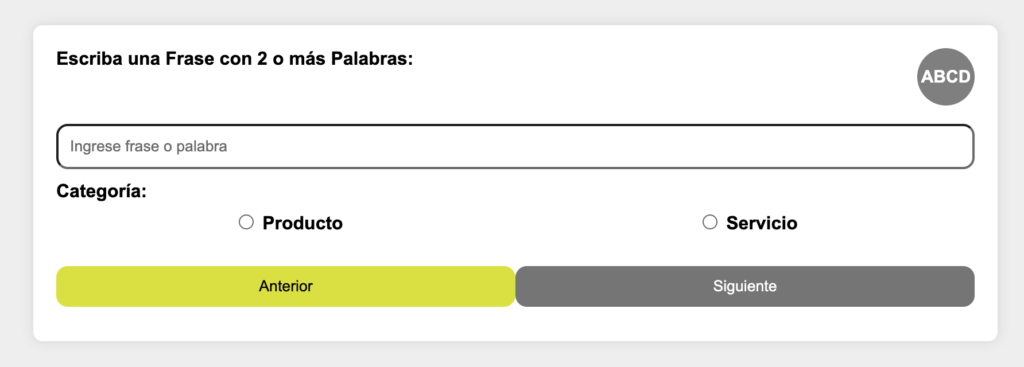 Consulta catálogo de claves de producto sat usando dos o mas palabras