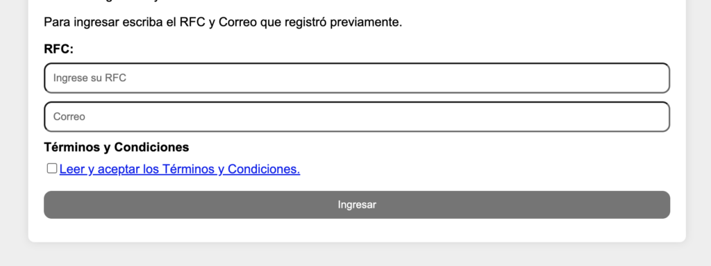 Ingreso a plataforma Agente CPS Facturas